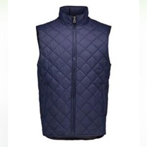 Original Weatherproof Vintage Navy Blue Puffer Quilted Vest, size S